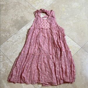 💕Free People Pink Dress with Gold Accents💕